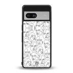 many faces white back phone cover | glass case for Google Pixel 7