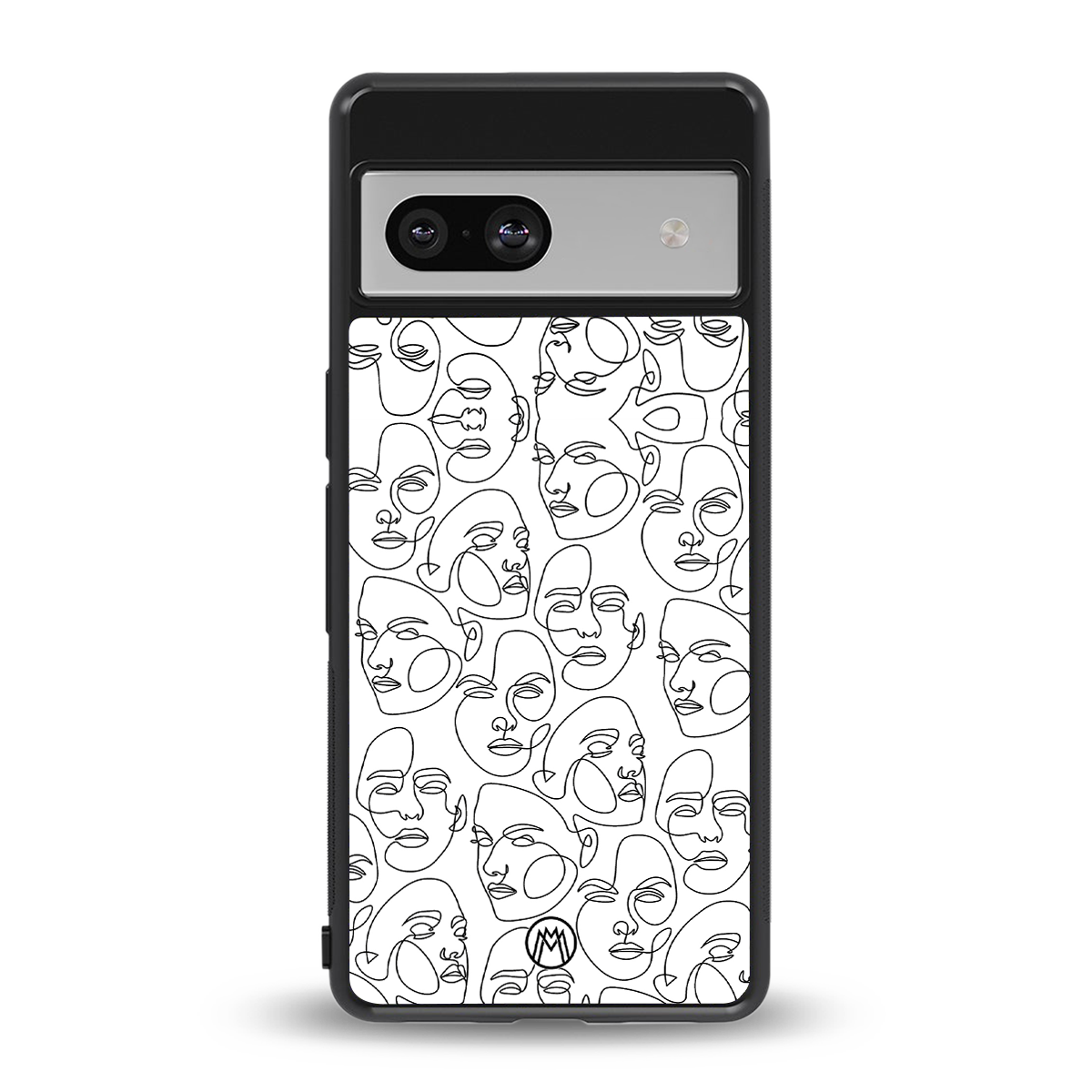 many faces white back phone cover | glass case for Google Pixel 7A