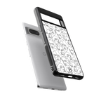 many faces white back phone cover | glass case for Google Pixel 7