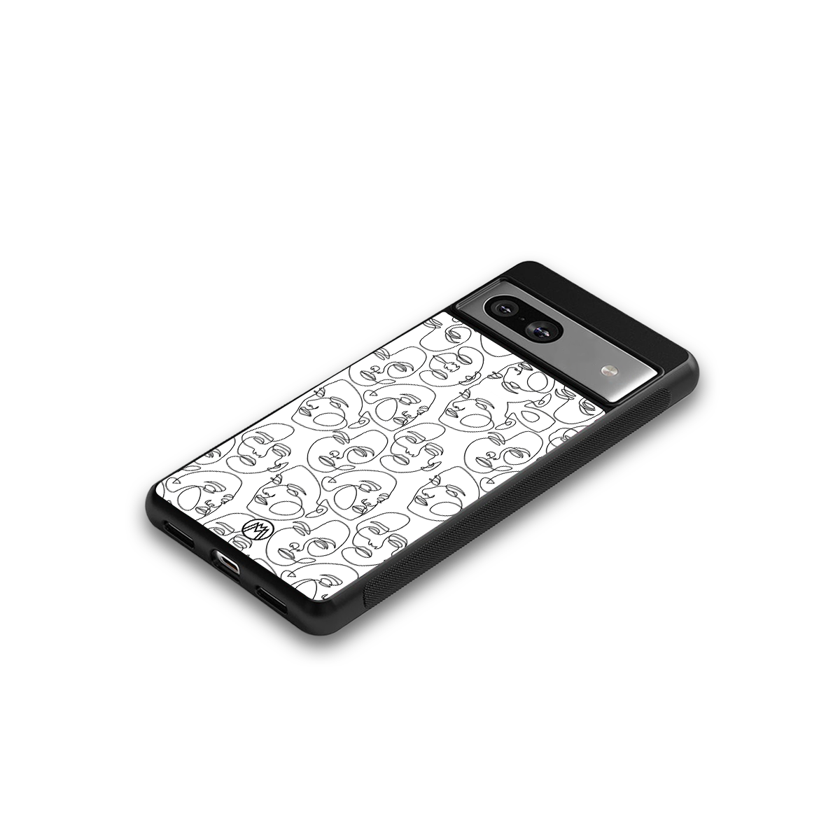 many faces white back phone cover | glass case for Google Pixel 7