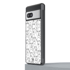 many faces white back phone cover | glass case for Google Pixel 7