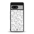many faces white back phone cover | glass case for Google Pixel 8