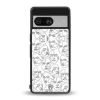 many faces white back phone cover | glass case for Google Pixel 8