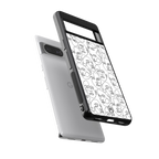 many faces white back phone cover | glass case for Google Pixel 8