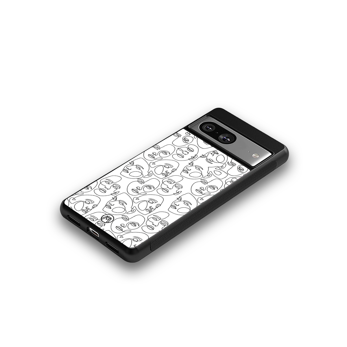many faces white back phone cover | glass case for Google Pixel 8