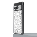 many faces white back phone cover | glass case for Google Pixel 8