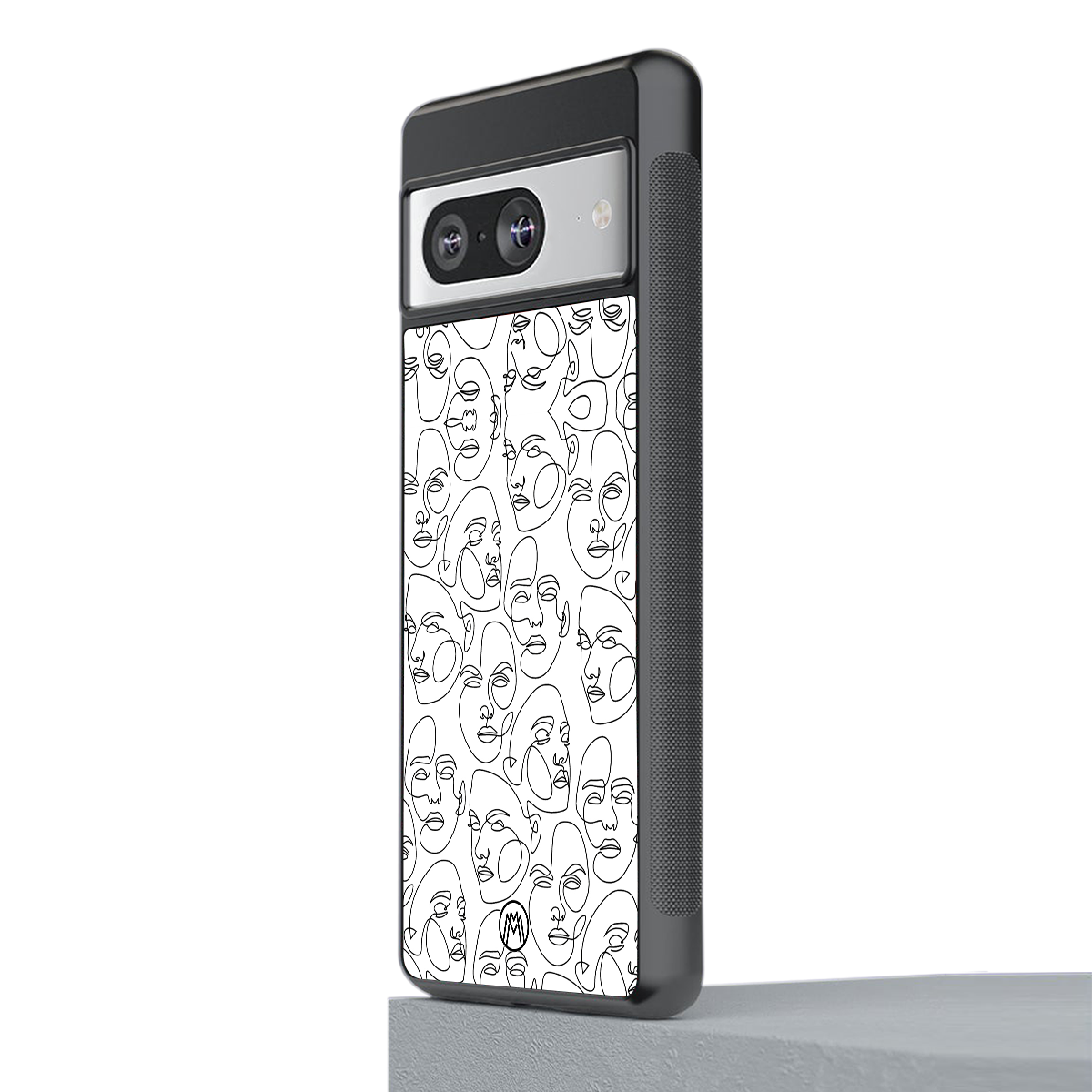 many faces white back phone cover | glass case for Google Pixel 8