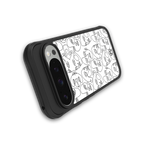many faces white back phone cover | glass case for google pixel 9 pro