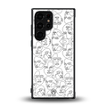 many faces white back phone cover | glass case for samsung galaxy s23 ultra
