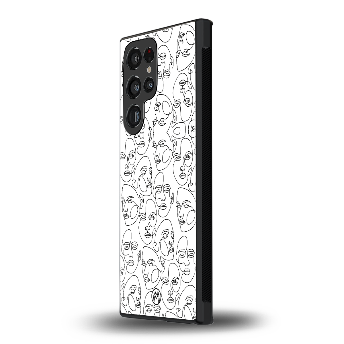 many faces white back phone cover | glass case for samsung galaxy s23 ultra