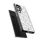 many faces white back phone cover | glass case for samsung galaxy s25 ultra
