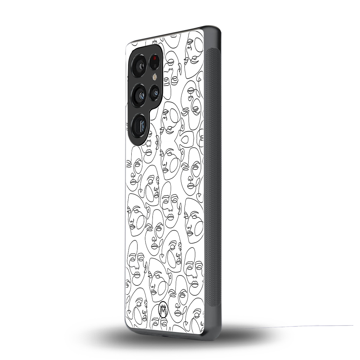 many faces white back phone cover | glass case for samsung galaxy s25 ultra