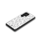 many faces white back phone cover | glass case for samsung galaxy s25 ultra