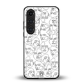 many faces white back phone cover | glass case for samsung galaxy s24