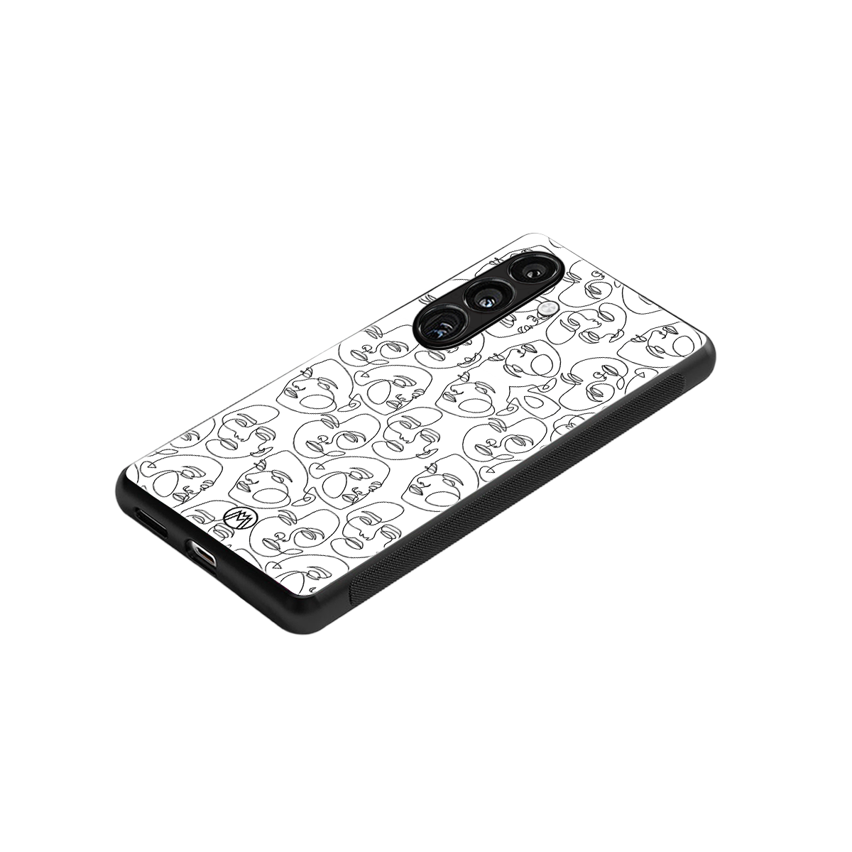 many faces white back phone cover | glass case for samsung galaxy s24 plus