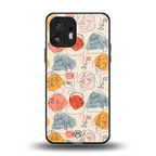 many faces yellow back phone cover | glass case for nothing phone 2