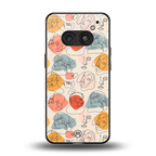 many faces yellow back phone cover | glass case for nothing phone 2a
