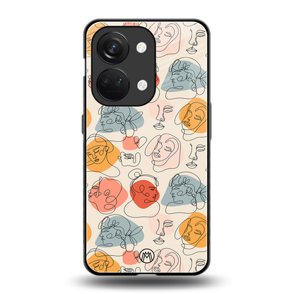 many faces yellow back phone cover | glass case for oneplus nord 3