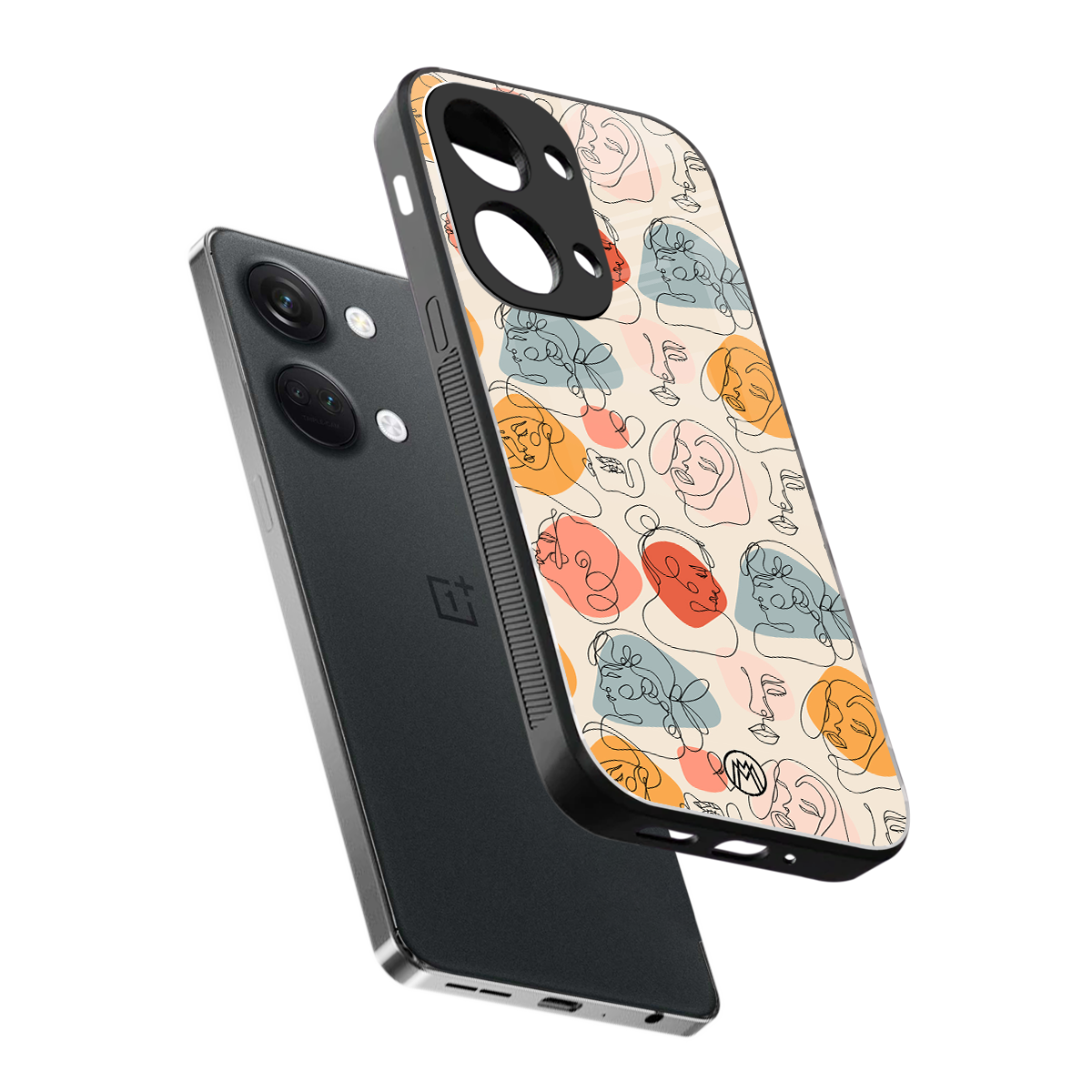 many faces yellow back phone cover | glass case for oneplus nord 3