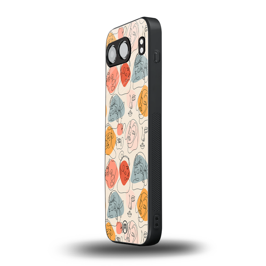 many faces yellow back phone cover | glass case for oneplus nord 4