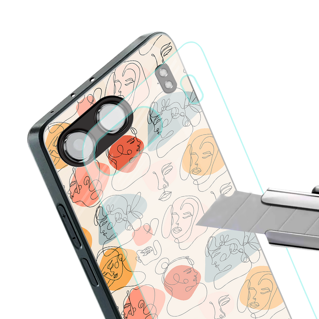 many faces yellow back phone cover | glass case for oneplus nord 4