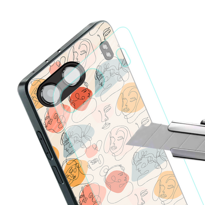 many faces yellow back phone cover | glass case for oneplus nord 4