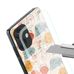 many faces yellow back phone cover | glass case for oneplus nord ce 3