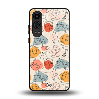 many faces yellow back phone cover | glass case for oneplus nord ce 4 lite