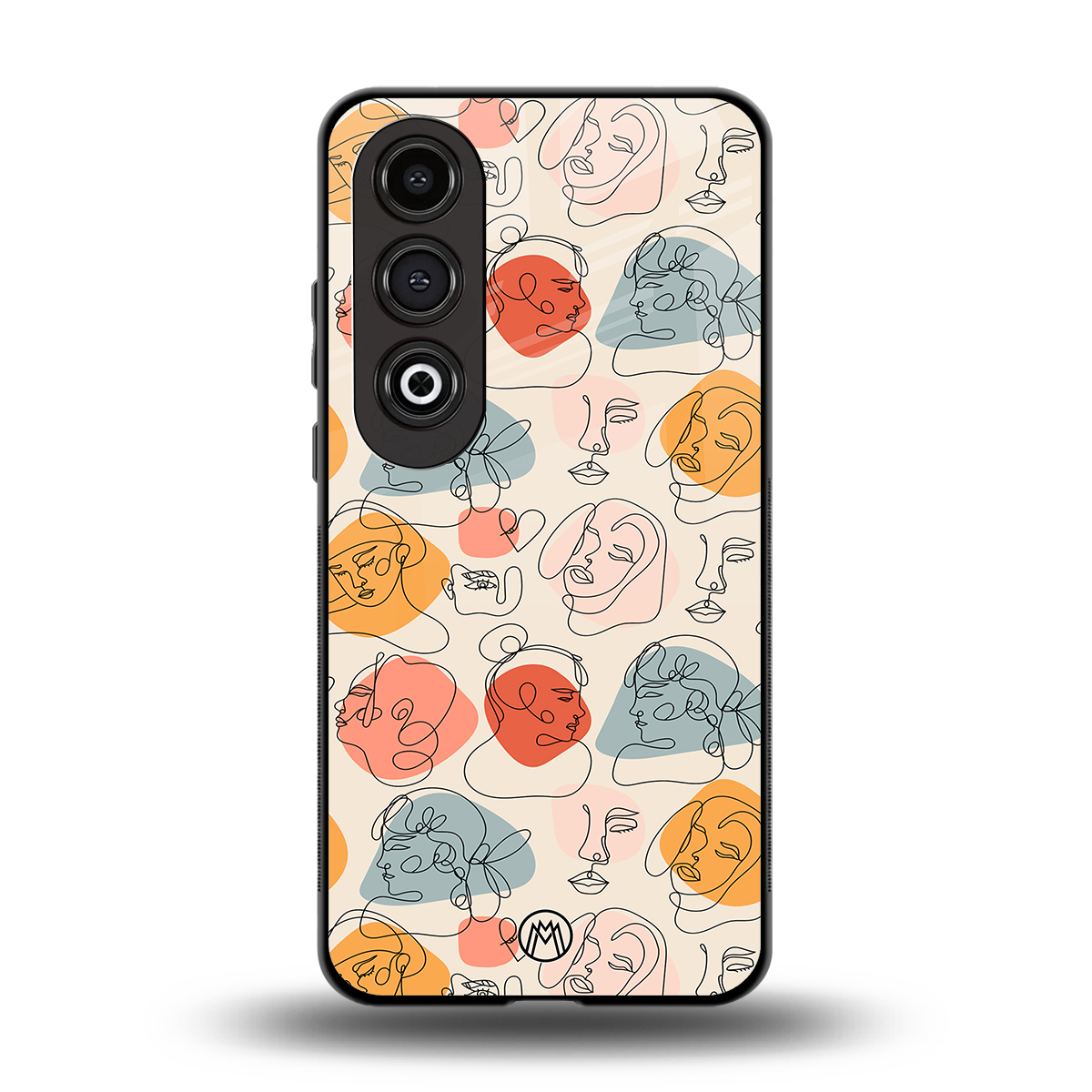 many faces yellow back phone cover | glass case for oneplus nord ce 4