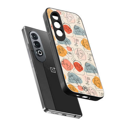 many faces yellow back phone cover | glass case for oneplus nord ce 4