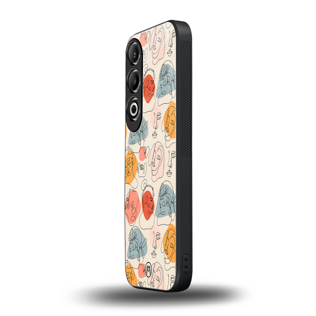 many faces yellow back phone cover | glass case for oneplus nord ce 4