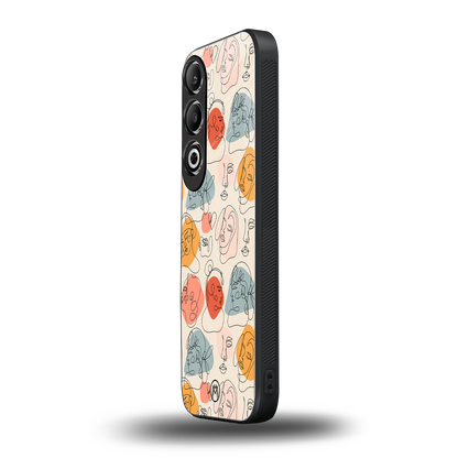 many faces yellow back phone cover | glass case for oneplus nord ce 4