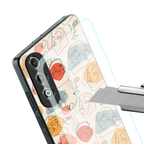many faces yellow back phone cover | glass case for oneplus nord ce 4