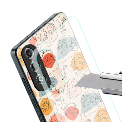 many faces yellow back phone cover | glass case for oneplus nord ce 4