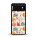 many faces yellow back phone cover | glass case for google pixel 6