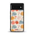 many faces yellow back phone cover | glass case for Google Pixel 6A