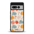 many faces yellow back phone cover | glass case for google pixel 7 pro