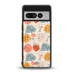 many faces yellow back phone cover | glass case for google pixel 7 pro