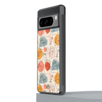 many faces yellow back phone cover | glass case for google pixel 8 pro