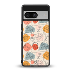 many faces yellow back phone cover | glass case for Google Pixel 8