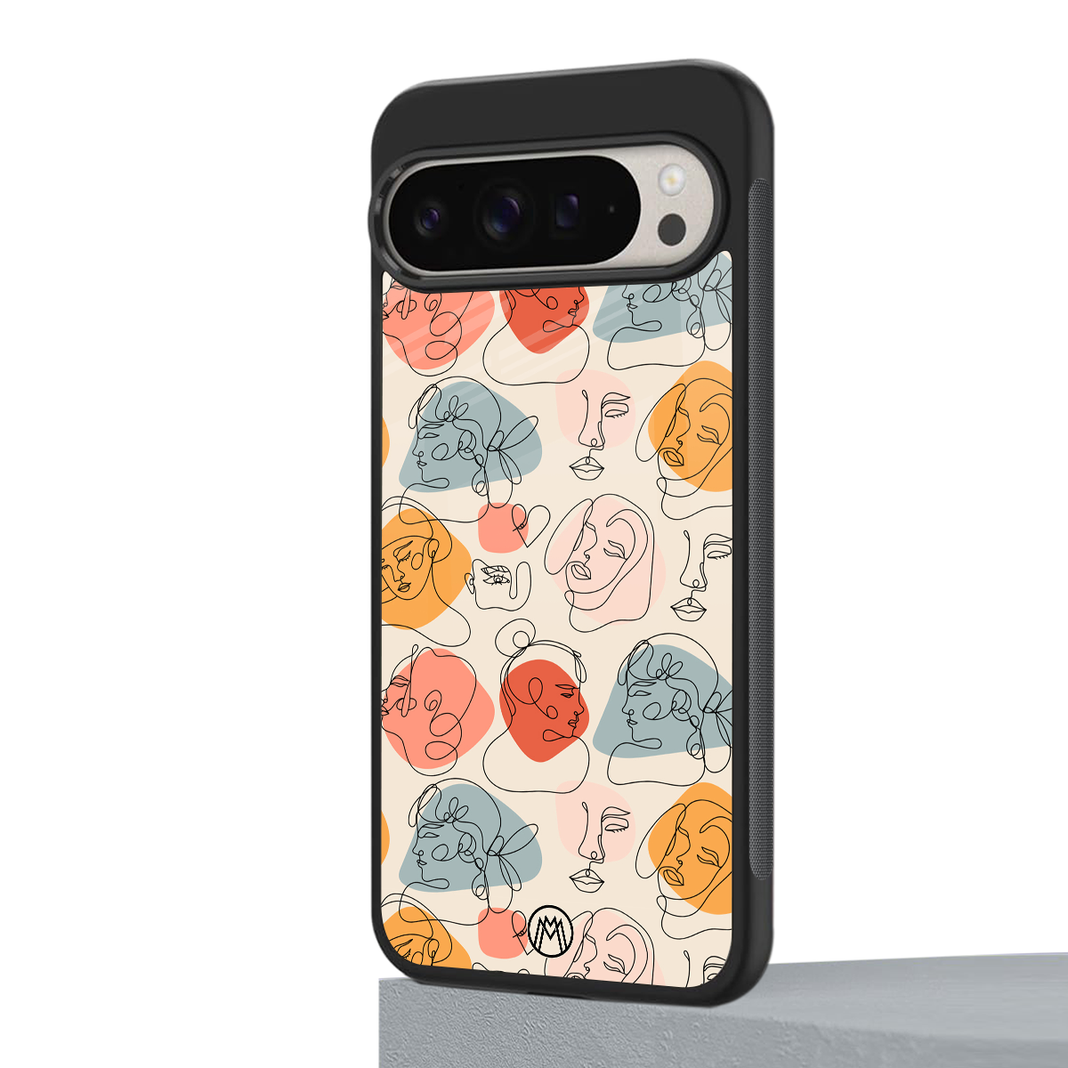 many faces yellow back phone cover | glass case for google pixel 9 pro
