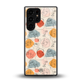 many faces yellow back phone cover | glass case for samsung galaxy s25 ultra