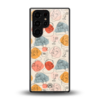many faces yellow back phone cover | glass case for samsung galaxy s25 ultra