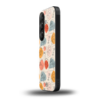 many faces yellow back phone cover | glass case for samsung galaxy s23 plus