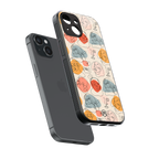 many faces yellow back phone cover | glass case for iphone 15