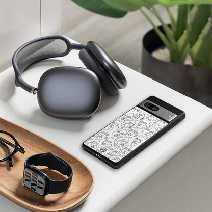 Many Faces White Phone Cover | Glass Case