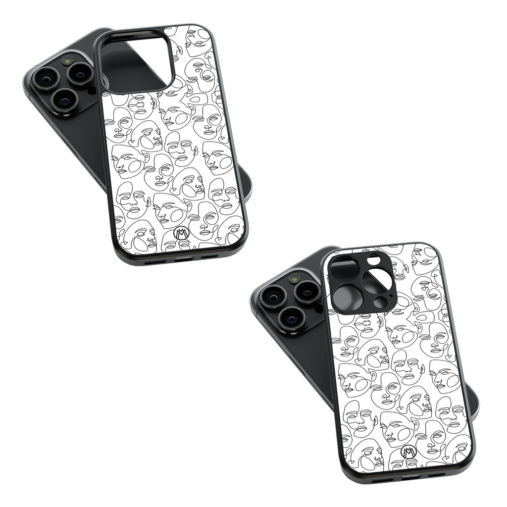 Trendy Glass Back Mobile Case for iPhone, Samsung, Redmi, OnePlus, Google Pixel, Motorola
