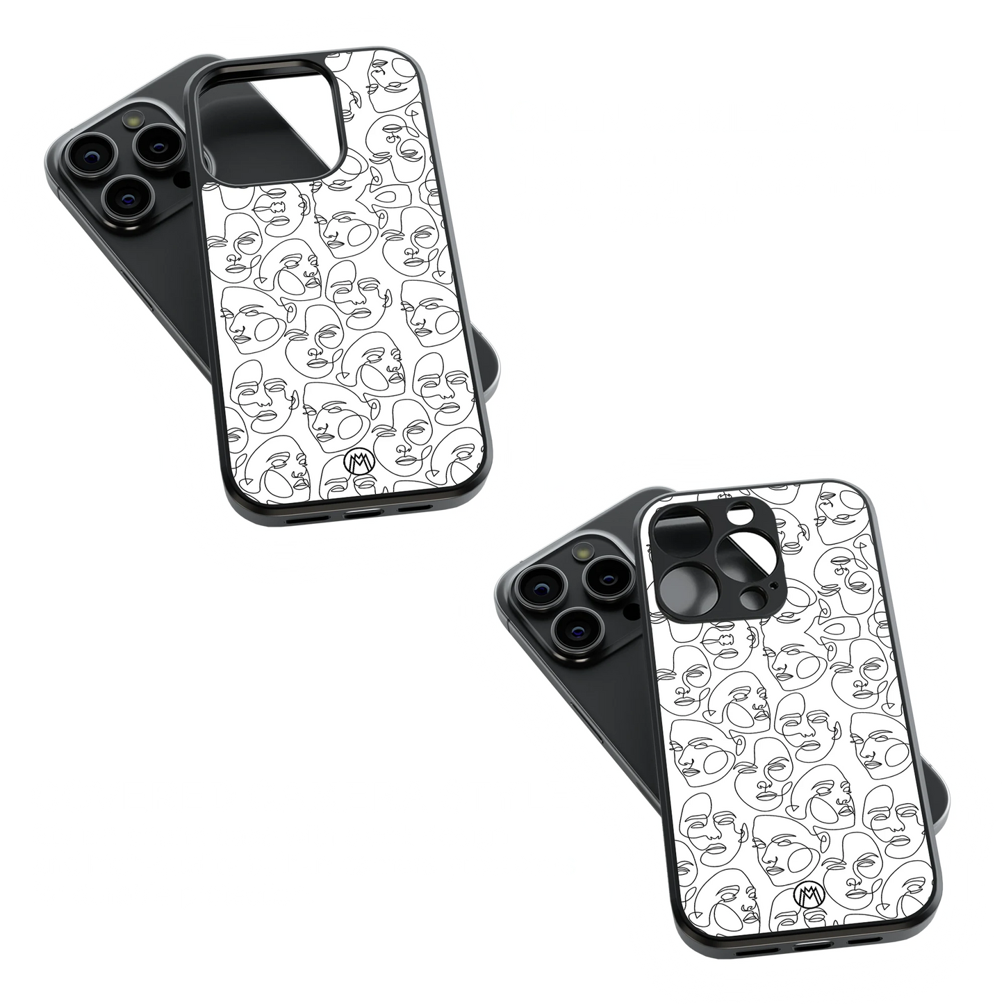 Trendy Glass Back Mobile Case for iPhone, Samsung, Redmi, OnePlus, Google Pixel, Motorola