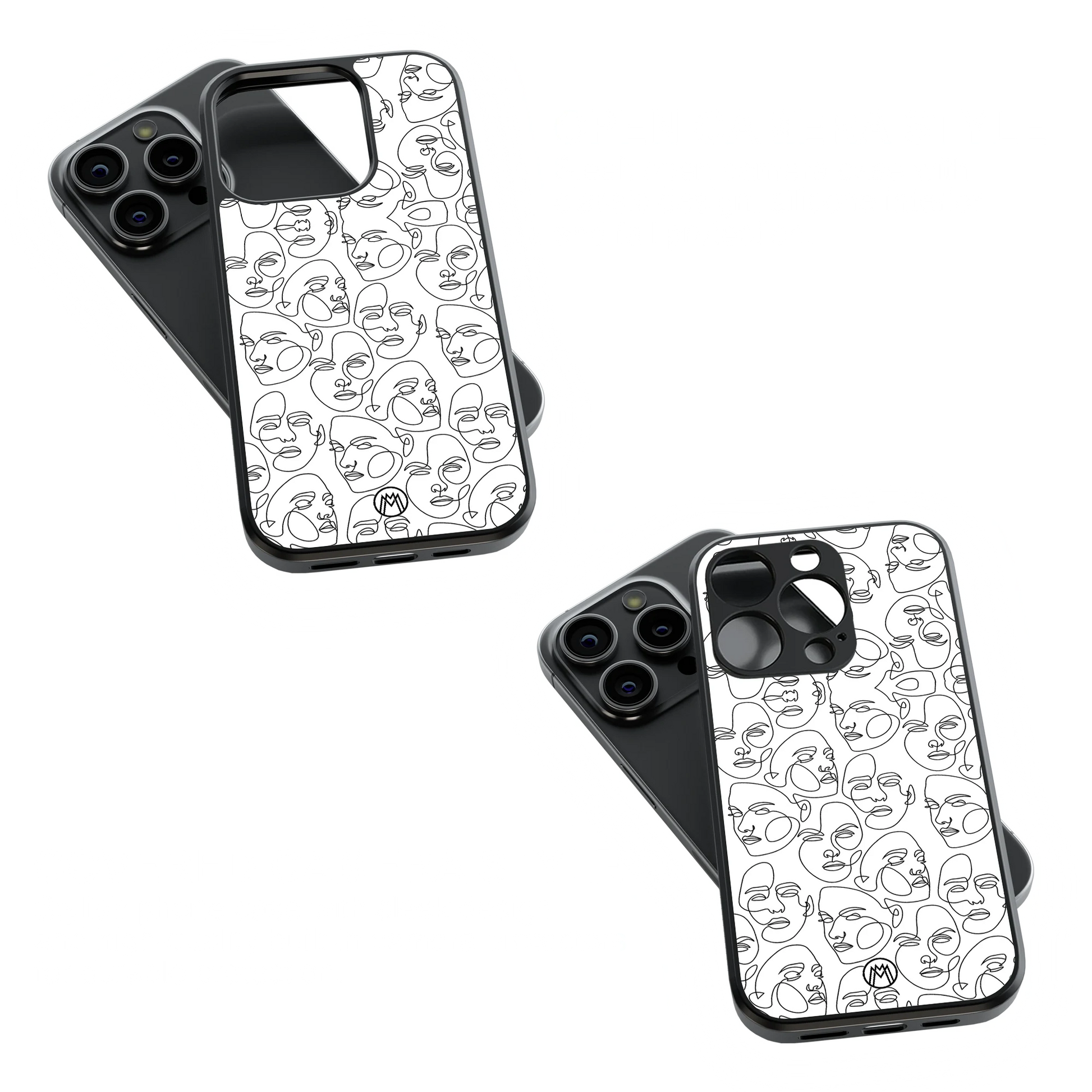 Trendy Glass Back Mobile Case for iPhone, Samsung, Redmi, OnePlus, Google Pixel, Motorola