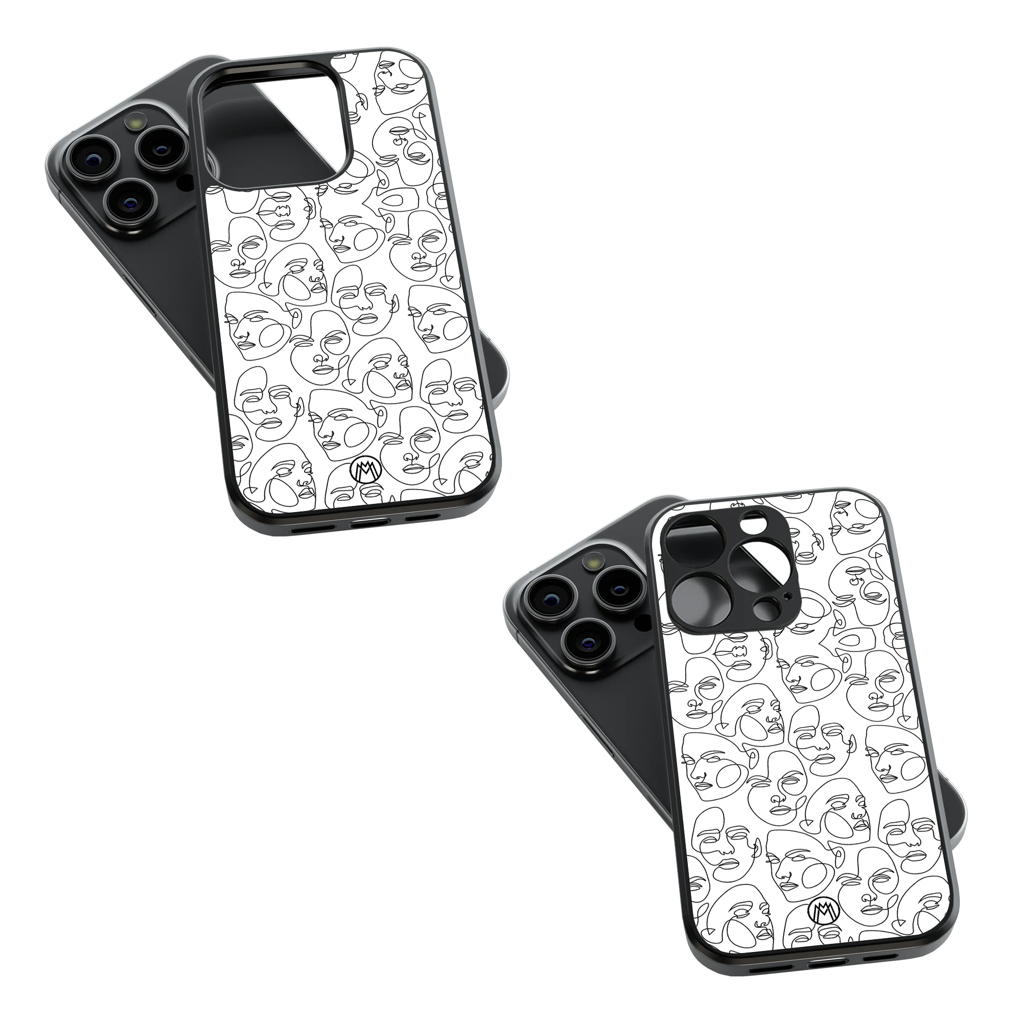 Trendy Glass Back Mobile Case for iPhone, Samsung, Redmi, OnePlus, Google Pixel, Motorola